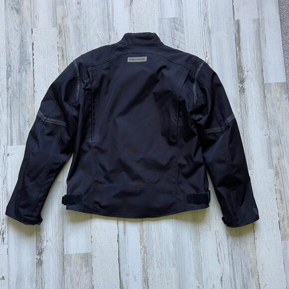 First Gear Mens Size Medium Rush Hypertex Motorcycle Jacket Black/Gray - Picture 2 of 12